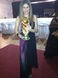 Tamara con la Copa del Mundo al acabar su actuación