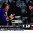 En plena entrevista con el presentador En plena entrevista con el presentador