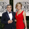 George Clooney y Stacy Keibler en los Globos de Oro