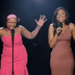 Jennifer Hudson por duplicado sobre el escenario Jennifer Hudson por duplicado sobre el escenario