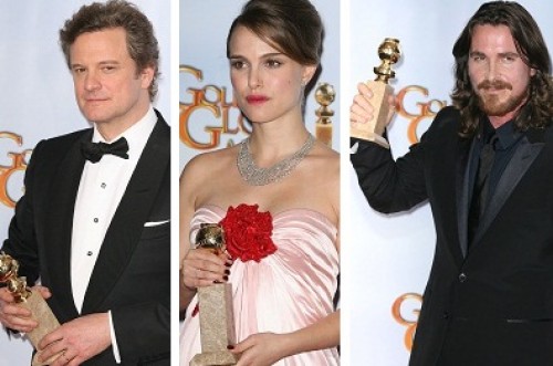 Natalie Portman, Colin Firth, Christian Bale, Robert De Niro - Los ganadores de la noche Natalie Portman, Colin Firth, Christian Bale, Robert De Niro - Los ganadores de la noche