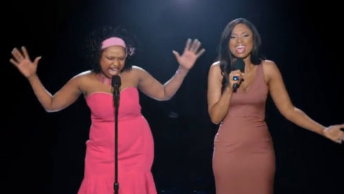 Jennifer Hudson - Jennifer Hudson por duplicado sobre el escenario Jennifer Hudson - Jennifer Hudson por duplicado sobre el escenario